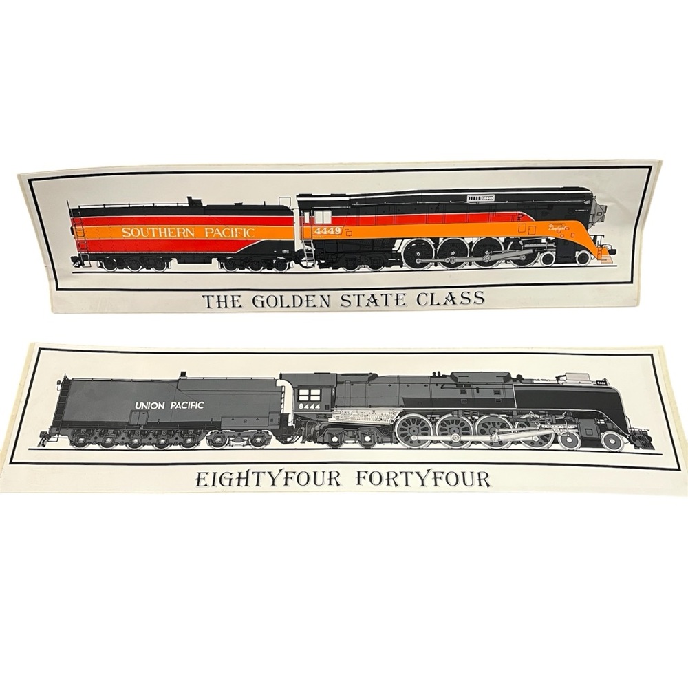 Vintage Railroad  Collector Stickers. Approx 16" Long